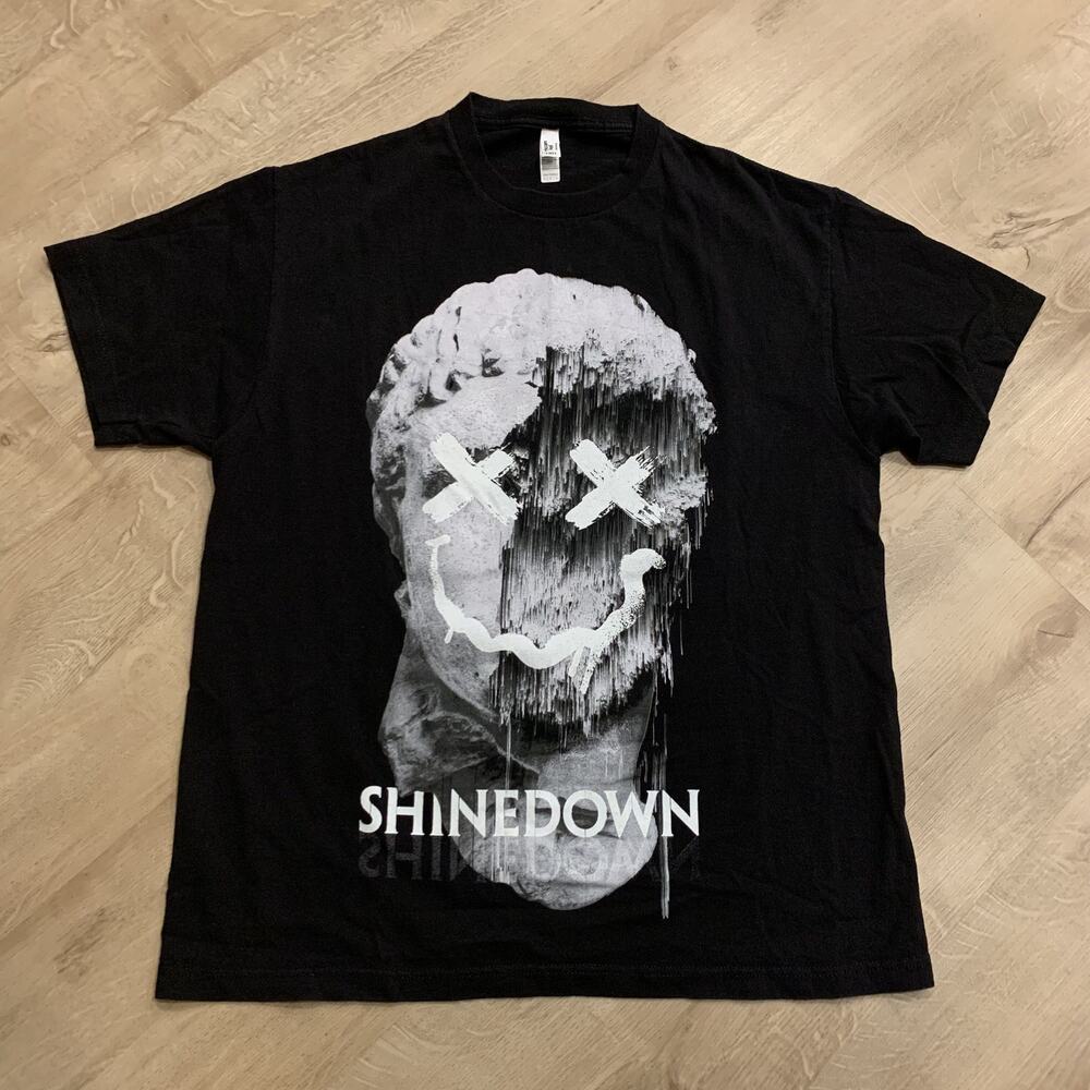 Shinedown Band Tee T-Shirt Men's Large Black You Can Try But The Dead Don't Die